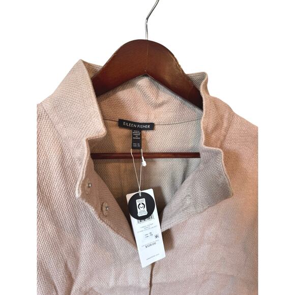 EILEEN FISHER NWT Stand Collar Organic Linen & Cotton Jacket Size XL $328 MSPR - Picture 5 of 12
